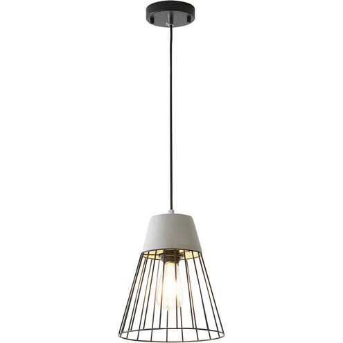 Canada 1 Light 10 inch Grey/Black Single Pendant Lighting Ceiling Light